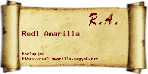 Redl Amarilla névjegykártya